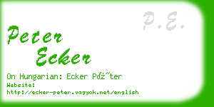 peter ecker business card